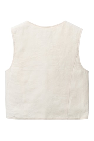 Gilet de costume en lin - Ecru