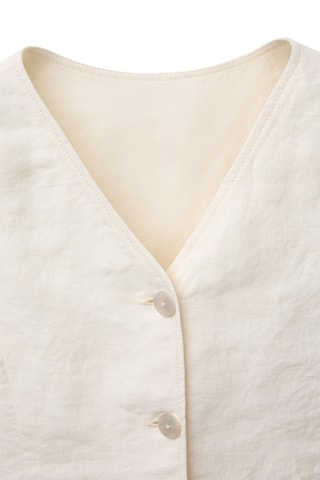 Gilet de costume en lin - Ecru