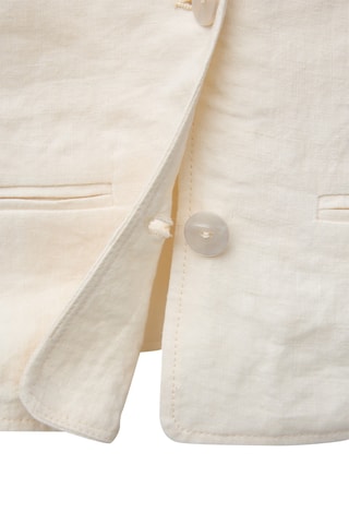 Gilet de costume en lin - Ecru