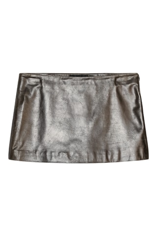 Minijupe en cuir de mouton - Gris