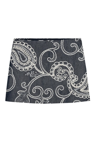 Jupe-short en jean - Bleu marine