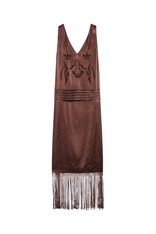 Robe midi - Marron