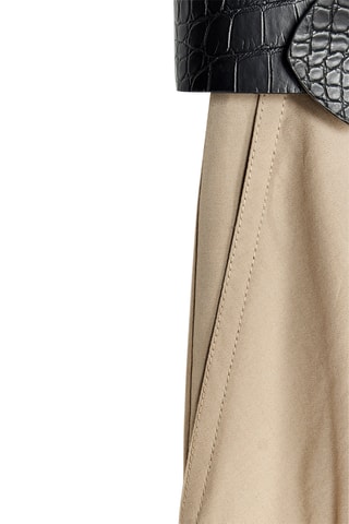 Robe plissée - Noir et beige