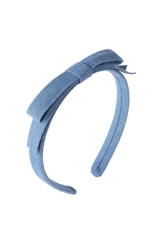 Serre-tête en jean - Bleu cobalt
