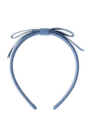 Serre-tête en jean - Bleu cobalt