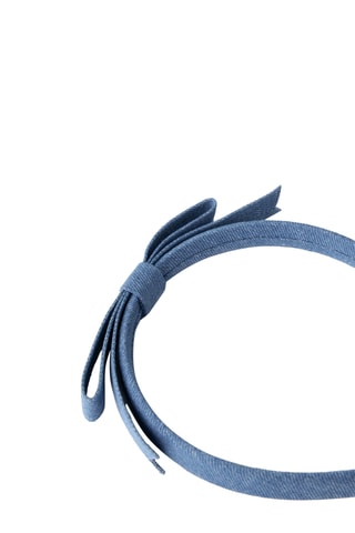 Serre-tête en jean - Bleu cobalt