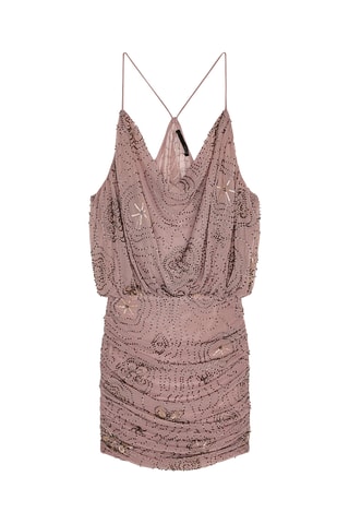 Robe drapée - Marron