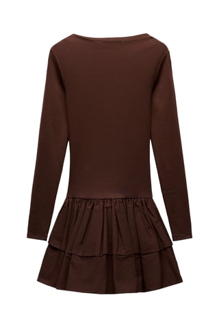 Robe taille basse - Marron