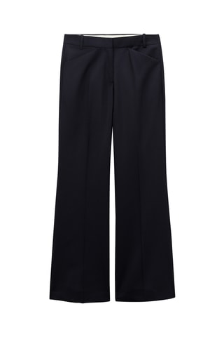 Pantalon droit en laine - Noir