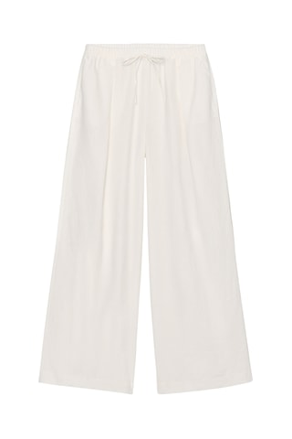 Pantalon palazzo en lin - Blanc