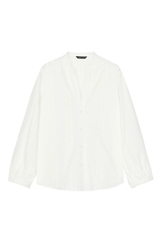 Chemisier en broderie anglaise - Blanc