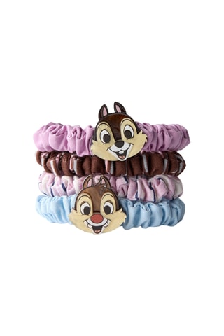 4 chouchous Tic et Tac Disney - Mauve et marron