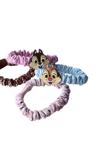 4 chouchous Tic et Tac Disney - Mauve et marron