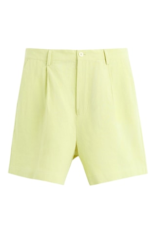 Bermuda en lin - Jaune