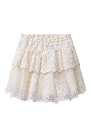 Jupe-short en dentelle - Ecru