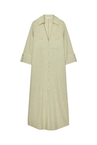 Robe chemise en lin - Beige