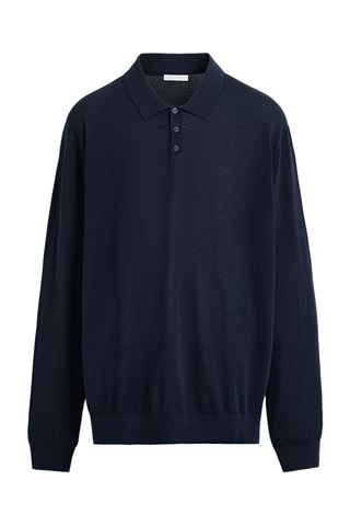 Pull en soie de mûrier - Bleu marine