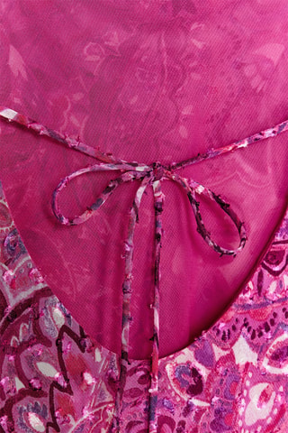 Robe midi - Fuchsia