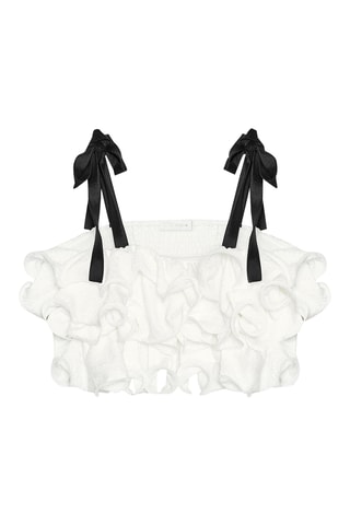 Top volantée - Blanc