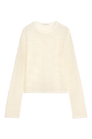 Top en tweed - Ecru