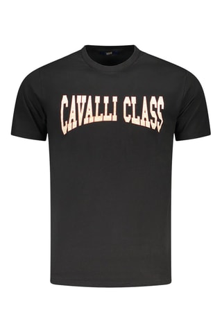T-shirt - Zwart - Wit, zwart en oranje