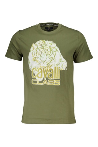 T-shirt - Kaki - Wit en groen