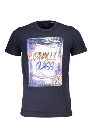 T-shirt - Marineblauw - Wit, blauw en oranje
