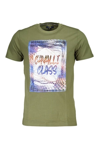 T-shirt - Kaki - Wit, groen en oranje
