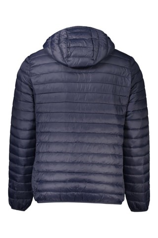 Gewatteerde Jas met Capuchon - Marineblauw - Wit