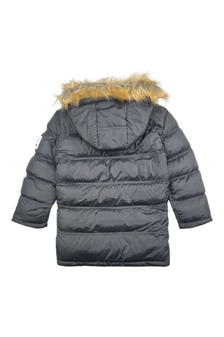 Parka con capucha  - Marrón y negro