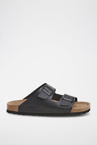 Mules en cuir - Noir