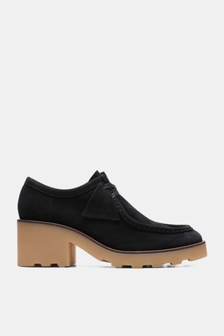 Derbys à talons en nubuck Wallabee - Noir