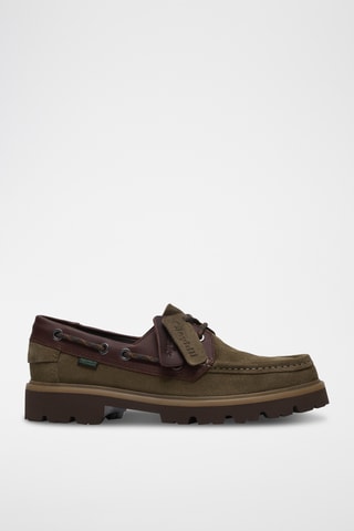 Chaussures bateau en nubuck Cleyhill - Kaki