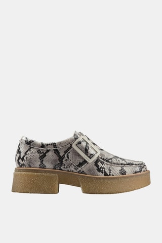 Leren Platform Derby's Linoso Monk - Grijs
