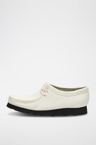 Mocassins en nubuck Wallabee - Blanc et noir