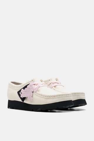 Mocassins en nubuck Wallabee - Blanc et noir