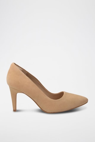 Zapatos de nobuk de tacón Laina Rae - Beige
