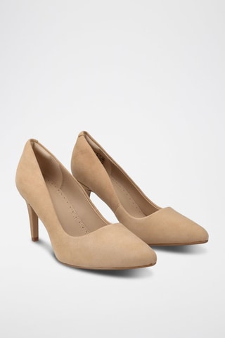 Zapatos de nobuk de tacón Laina Rae - Beige