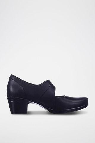 Babies à talons en cuir Emslie - Noir