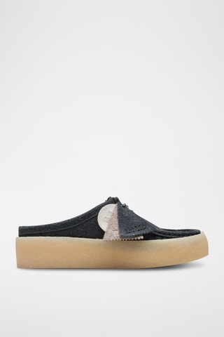 Sabots plateformes en nubuck WallabeeCup - Noir