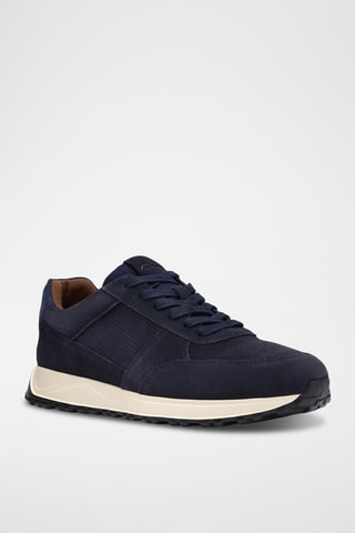 Baskets en nubuck - Bleu marine