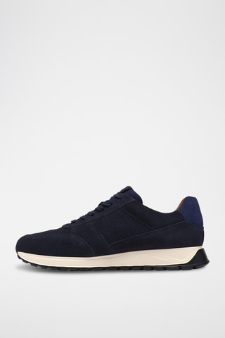 Baskets en nubuck - Bleu marine