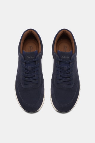 Baskets en nubuck - Bleu marine