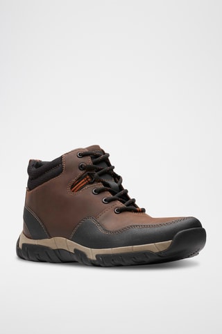 Zapatillas altas de piel Walbeck - Marrón