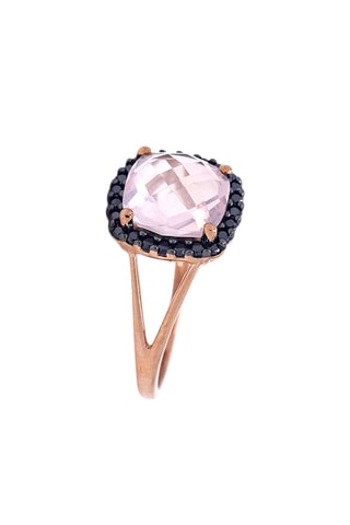 Anillo - Oro rosa y cuarzo rosa
