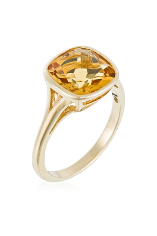Anillo Hélios - Oro amarillo y citrino