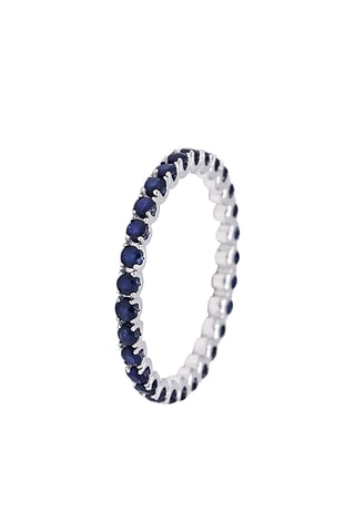 Anillo Giovana - Oro blanco y zafiros