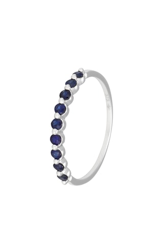 Anillo Evie - Oro blanco y zafiros