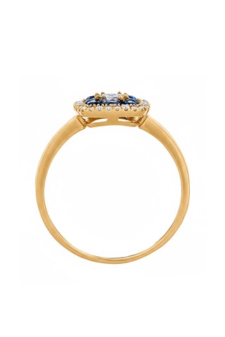 Anillo Volga - Oro amarillo, diamantes y zafiros