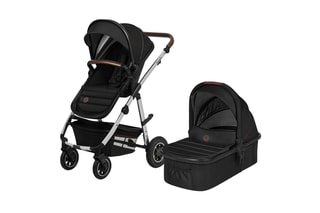 Silla de paseo multiusos 2 en 1 Amber - Desde recién nacido - Negro y plateado